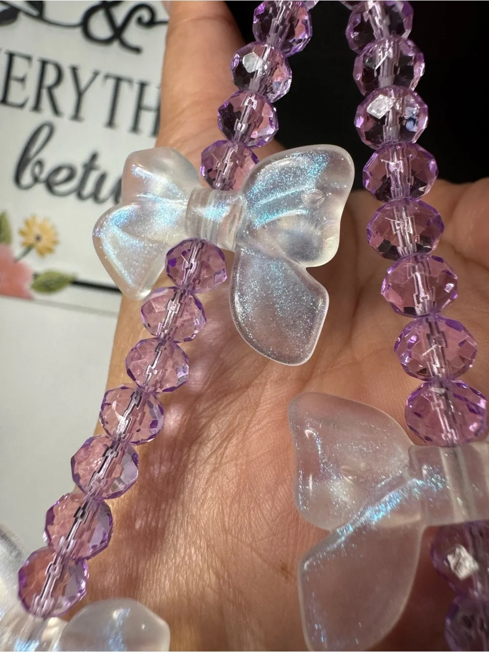 Bling Bling Purple with Bow Phone/Key/Bag Chain #P1104
